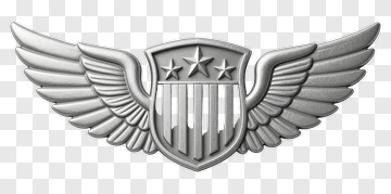 Silver Winged Shield Emblem PNG