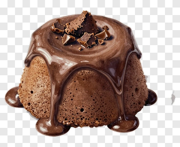 Chocolate Dessert With Dripping Sauce PNG