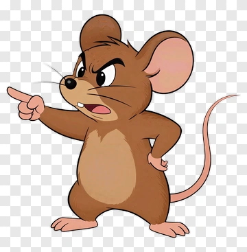 Cartoon Mouse Pointing PNG