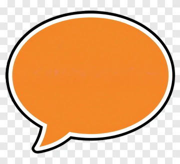 Orange Speech Bubble PNG