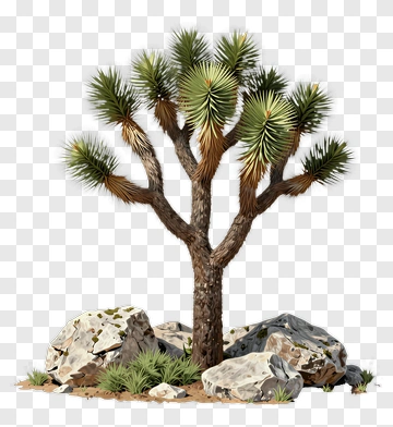 Joshua Tree With Rocks PNG