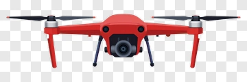 Red Drone With Camera PNG