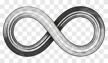 Infinity Symbol In Black And White PNG