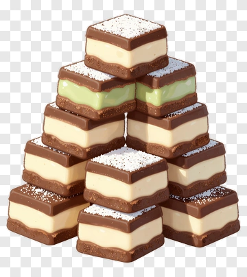 Stack Of Chocolate Layered Desserts PNG