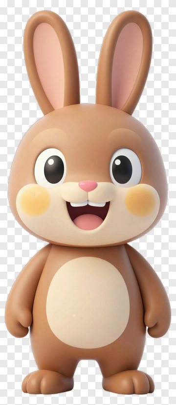 Cartoon Rabbit Character PNG