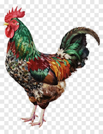 Colorful Rooster PNG