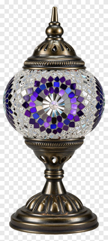 Colorful Mosaic Table Lamp PNG