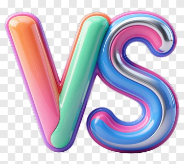 Colorful 3D Vs Text PNG