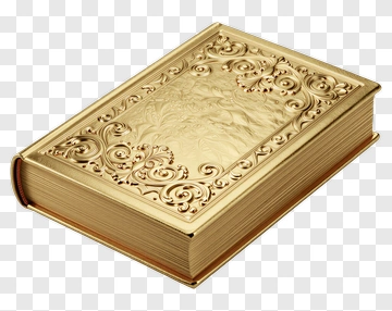 Golden Decorative Book PNG