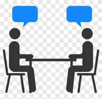 Two People Engaged In Conversation PNG