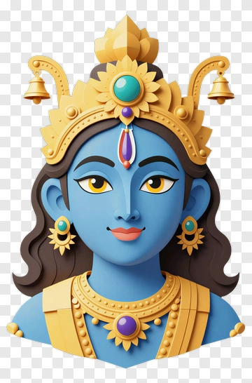 3D Blue Goddess With Decorative Jewelry PNG