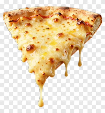 Cheesy Pizza Slice Dripping With Cheese PNG