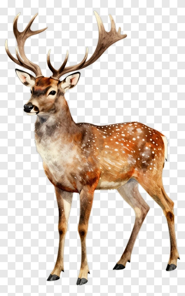 Realistic Deer With Antlers PNG