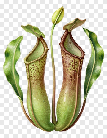 Pitcher Plant With Green Leaves PNG