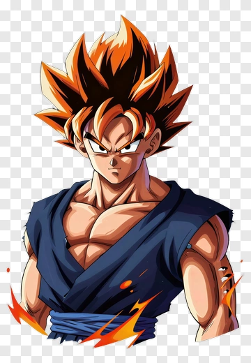 Super Saiyan Character With Spiky Hair PNG