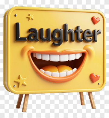 Laughter Sign With Smiling Face PNG