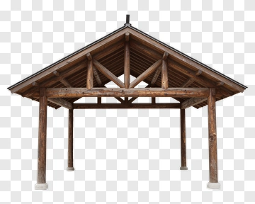 Wooden Pavilion Structure PNG
