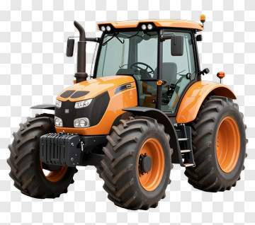 Orange Tractor PNG