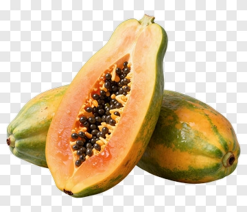 Ripe Papaya With Cut Open Fruit PNG
