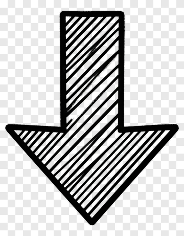 Downward Arrow Doodle PNG