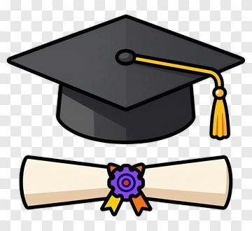 Graduation Cap And Diploma PNG