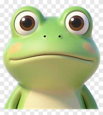 Cartoon Frog With Big Eyes PNG