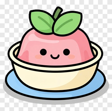 Cartoon Dessert With A Happy Face PNG