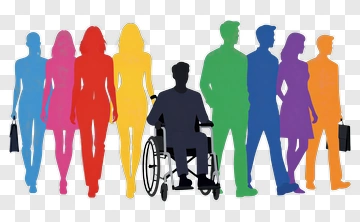 Diverse Group Of People Silhouettes PNG