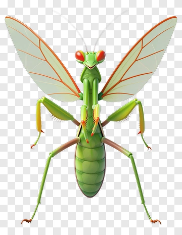 Cartoon Praying Mantis PNG
