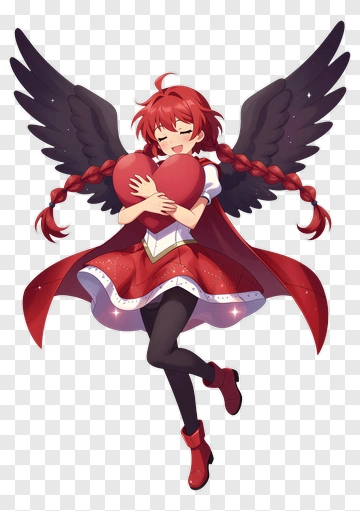 Anime Character Holding A Heart PNG