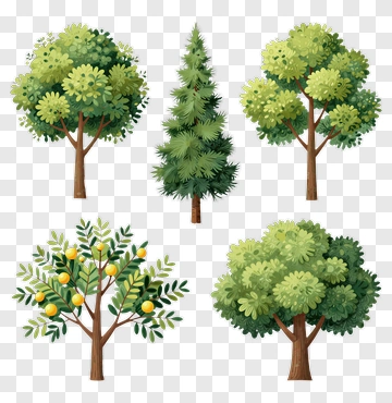 Collection Of Various Trees PNG