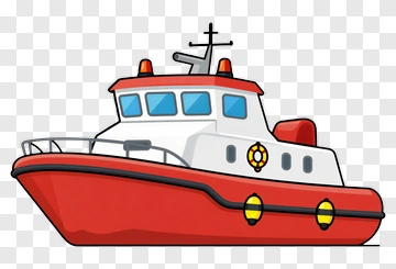 Cartoon Tugboat PNG