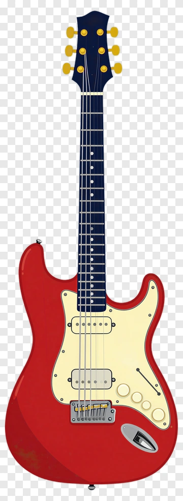 Red Electric Guitar PNG