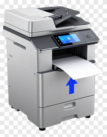 Office Printer With Paper Output PNG