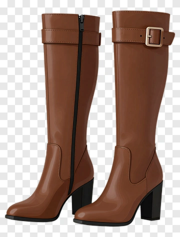 Brown High Heeled Boots PNG