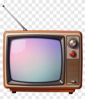 Vintage Television Set PNG