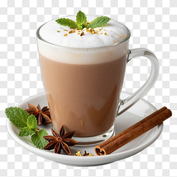 Cup Of Hot Chocolate With Mint And Spices PNG