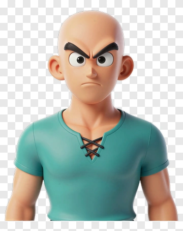 Cartoon Character With Serious Expression PNG