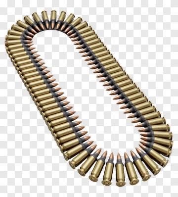 Ammunition Belt With Bullets PNG