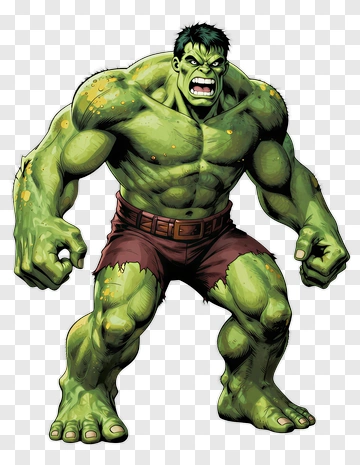 Hulk Character In Action Pose PNG