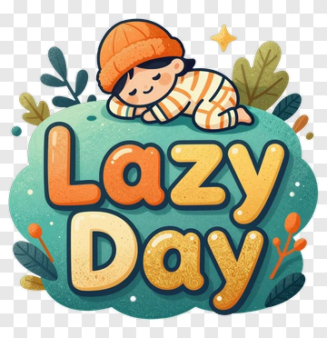 Cartoon Boy On A Lazy Day PNG