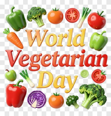 World Vegetarian Day Celebration With Fresh Vegetables PNG