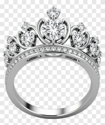 Diamond Crown Ring PNG