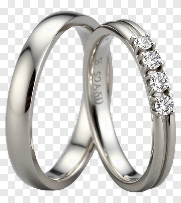 Wedding Rings With Diamonds PNG