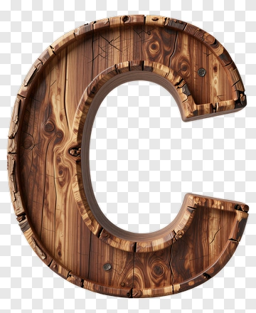 Wooden Letter C PNG