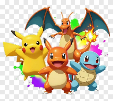 Pokemon Characters Group PNG
