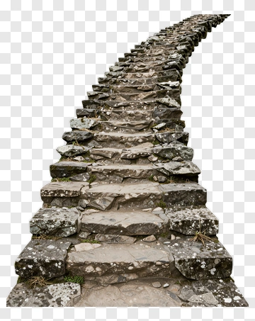 Curved Stone Steps PNG