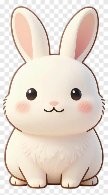 Cartoon White Rabbit PNG