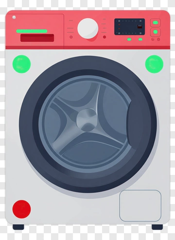 Washing Machine With Control Panel PNG