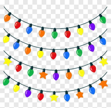 Colorful String Lights PNG